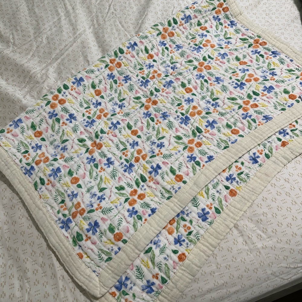 Little Unicorn Floral Muslin Blanket
